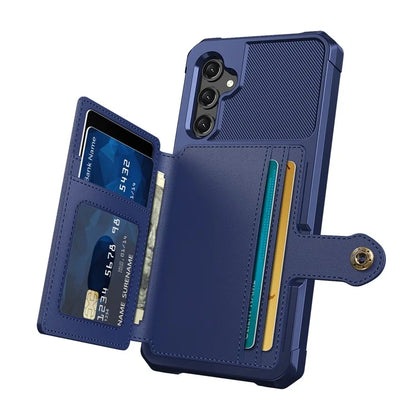 ZM03 For Samsung Galaxy A15 5G Cell Phone Case PU Leather Coated TPU Shell Fits Magnetic Car Mount