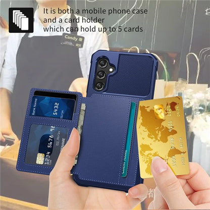 ZM03 For Samsung Galaxy A15 5G Cell Phone Case PU Leather Coated TPU Shell Fits Magnetic Car Mount