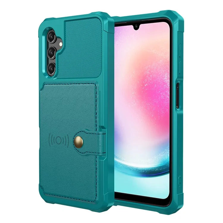 ZM03 For Samsung Galaxy A15 5G Cell Phone Case PU Leather Coated TPU Shell Fits Magnetic Car Mount