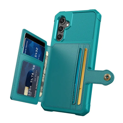 ZM03 For Samsung Galaxy A15 5G Cell Phone Case PU Leather Coated TPU Shell Fits Magnetic Car Mount