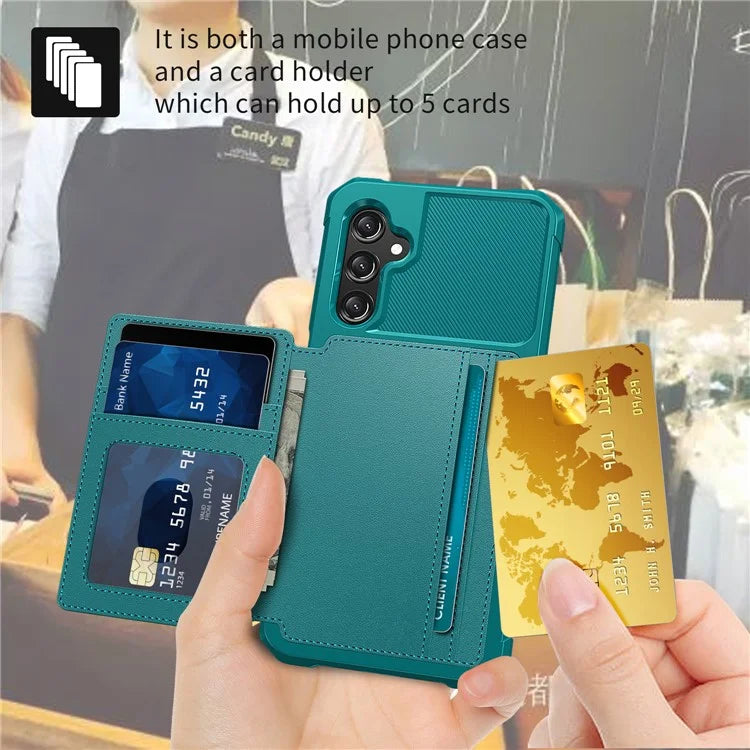 ZM03 For Samsung Galaxy A15 5G Cell Phone Case PU Leather Coated TPU Shell Fits Magnetic Car Mount