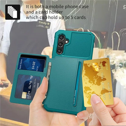 ZM03 For Samsung Galaxy A15 5G Cell Phone Case PU Leather Coated TPU Shell Fits Magnetic Car Mount