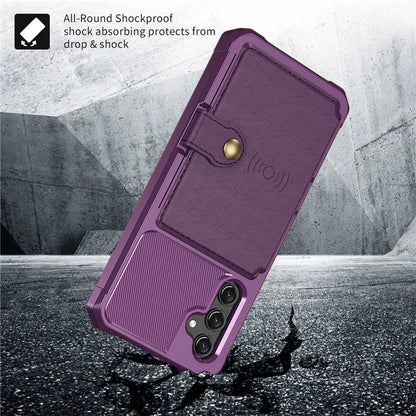 ZM03 For Samsung Galaxy A15 5G Cell Phone Case PU Leather Coated TPU Shell Fits Magnetic Car Mount