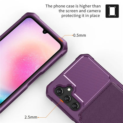 ZM03 For Samsung Galaxy A15 5G Cell Phone Case PU Leather Coated TPU Shell Fits Magnetic Car Mount