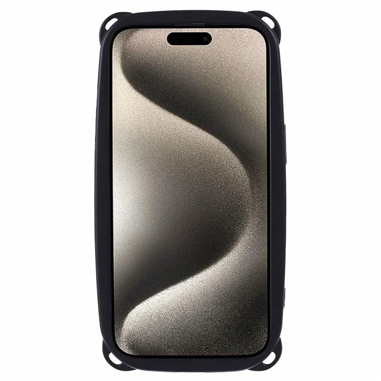 JTW Series for iPhone 15 Plus Rubberized Case Bear Ear Corners TPU Back Cover