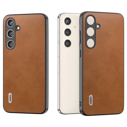 ABEEL For Samsung Galaxy S24+ Case Cowhide Texture Shockproof Protective Phone Cover