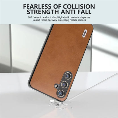 ABEEL For Samsung Galaxy S24+ Case Cowhide Texture Shockproof Protective Phone Cover