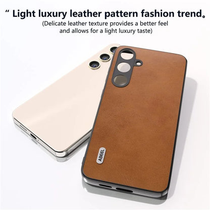 ABEEL For Samsung Galaxy S24+ Case Cowhide Texture Shockproof Protective Phone Cover
