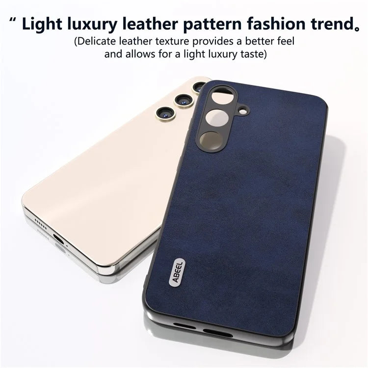 ABEEL For Samsung Galaxy S24+ Case Cowhide Texture Shockproof Protective Phone Cover