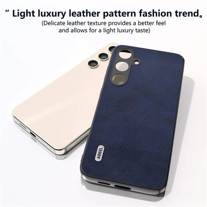 ABEEL For Samsung Galaxy S24+ Case Cowhide Texture Shockproof Protective Phone Cover