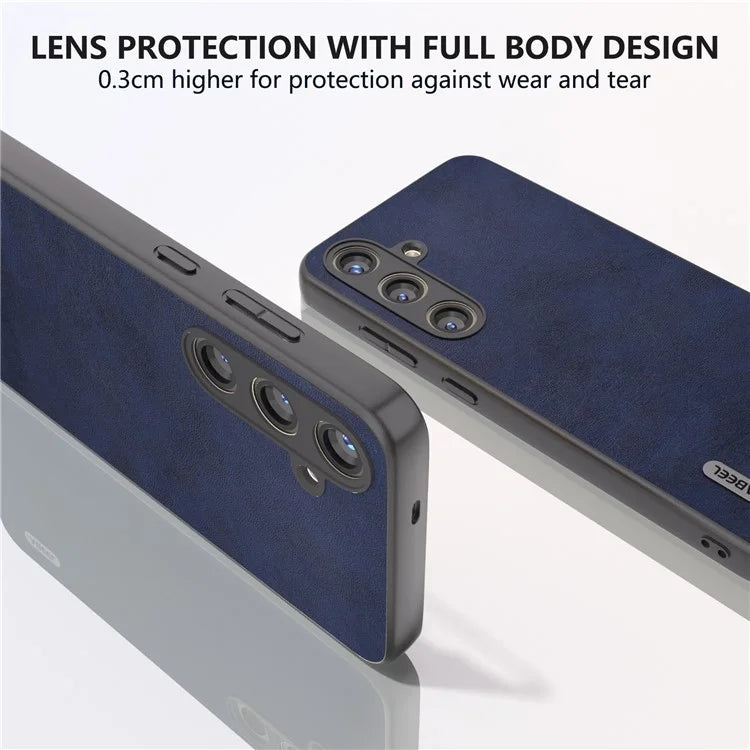 ABEEL For Samsung Galaxy S24+ Case Cowhide Texture Shockproof Protective Phone Cover