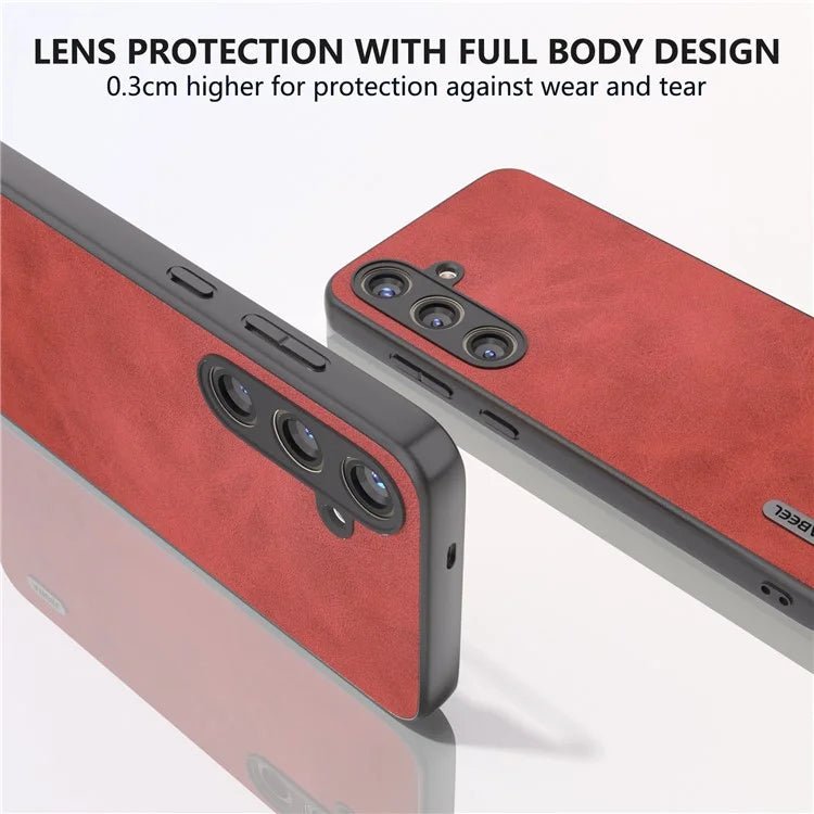 ABEEL For Samsung Galaxy S24+ Case Cowhide Texture Shockproof Protective Phone Cover