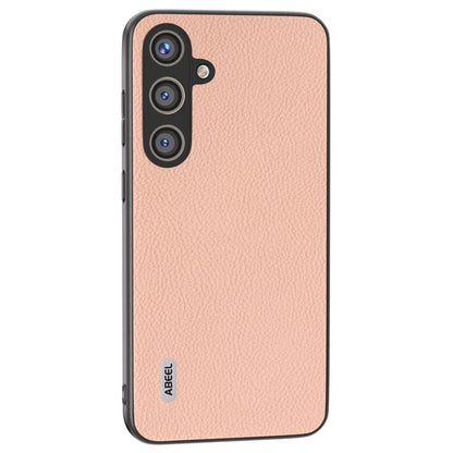 ABEEL For Samsung Galaxy S24+ Phone Case Litchi Texture Cowhide Leather Back Cover