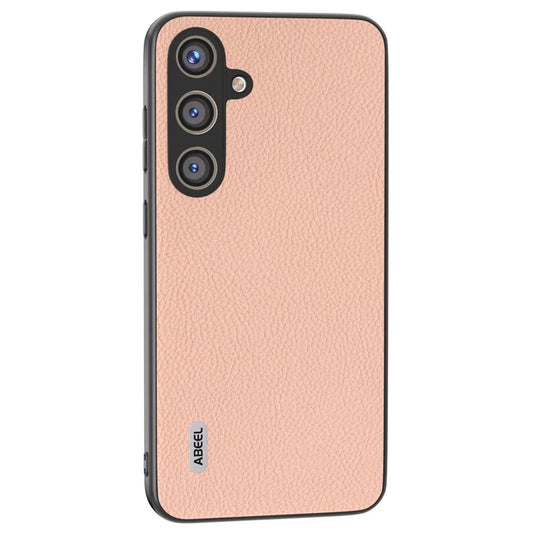ABEEL For Samsung Galaxy S24+ Phone Case Litchi Texture Cowhide Leather Back Cover