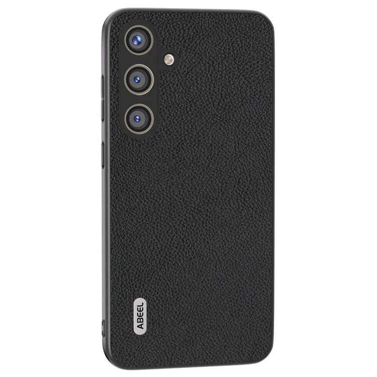 ABEEL For Samsung Galaxy S24+ Phone Case Litchi Texture Cowhide Leather Back Cover