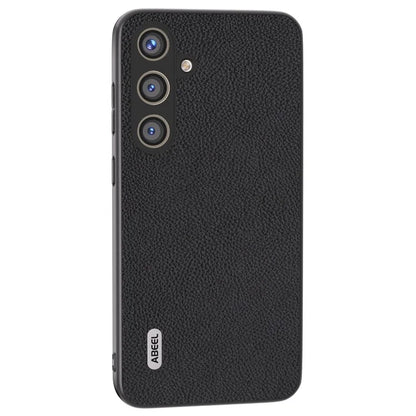 ABEEL For Samsung Galaxy S24+ Phone Case Litchi Texture Cowhide Leather Back Cover