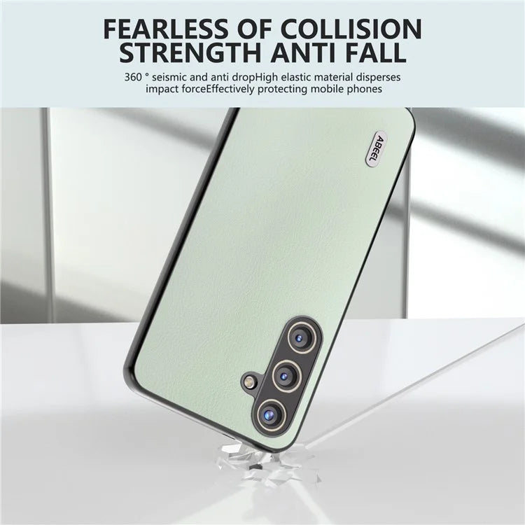 ABEEL For Samsung Galaxy S24+ Phone Case Ecological Texture Leather Cover Soft Touch