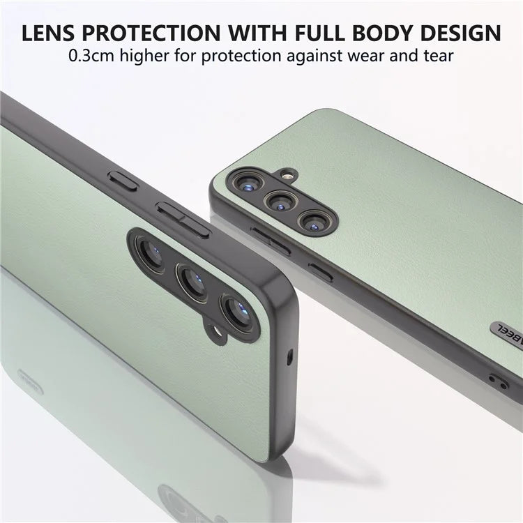 ABEEL For Samsung Galaxy S24+ Phone Case Ecological Texture Leather Cover Soft Touch