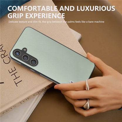 ABEEL For Samsung Galaxy S24+ Phone Case Ecological Texture Leather Cover Soft Touch