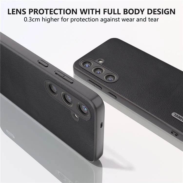 ABEEL For Samsung Galaxy S24+ Phone Case Ecological Texture Leather Cover Soft Touch