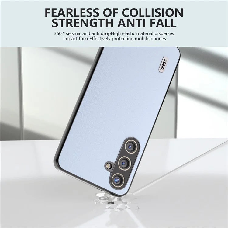 ABEEL For Samsung Galaxy S24+ Phone Case Ecological Texture Leather Cover Soft Touch