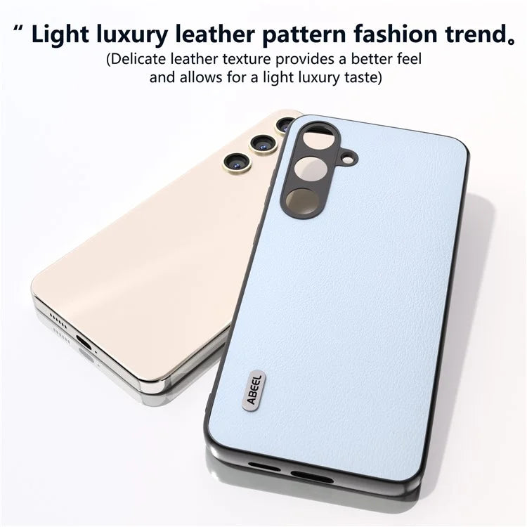 ABEEL For Samsung Galaxy S24+ Phone Case Ecological Texture Leather Cover Soft Touch