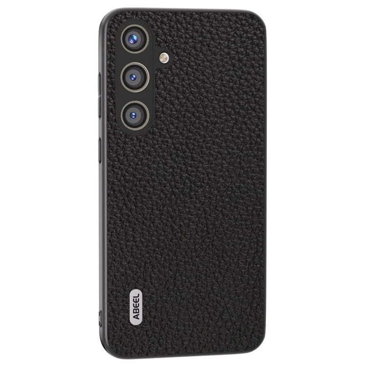 ABEEL Litchi Texture Cover for Samsung Galaxy S24+ Cowhide Leather+PC+TPU Phone Case