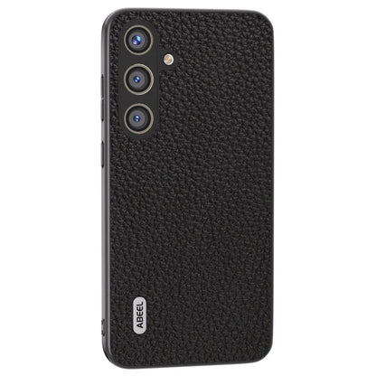 ABEEL Litchi Texture Cover for Samsung Galaxy S24+ Cowhide Leather+PC+TPU Phone Case