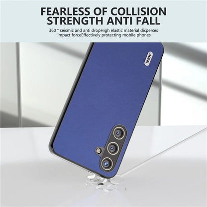 ABEEL For Samsung Galaxy S24 Textured Phone Case Slim PU Leather Shockproof Cover