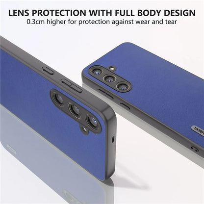 ABEEL For Samsung Galaxy S24 Textured Phone Case Slim PU Leather Shockproof Cover