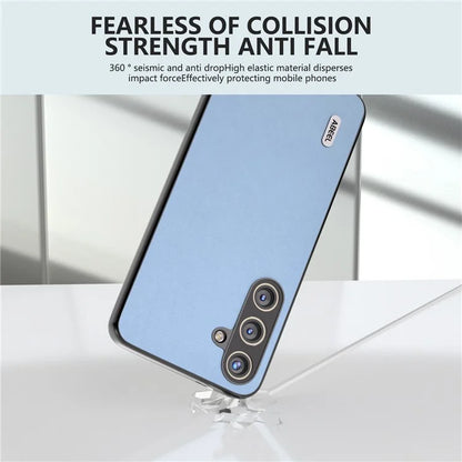 ABEEL For Samsung Galaxy S24 Textured Phone Case Slim PU Leather Shockproof Cover