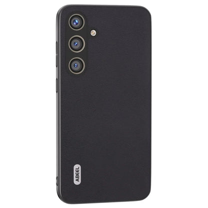 ABEEL For Samsung Galaxy S24 Textured Phone Case Slim PU Leather Shockproof Cover