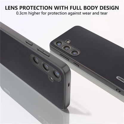 ABEEL For Samsung Galaxy S24 Textured Phone Case Slim PU Leather Shockproof Cover