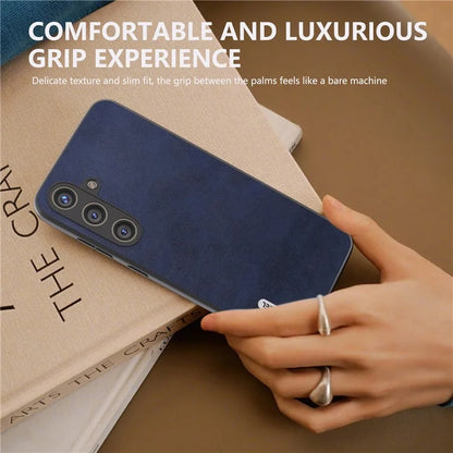 ABEEL For Samsung Galaxy S24 Shockproof Phone Case Leather Coated TPU+PC Cover