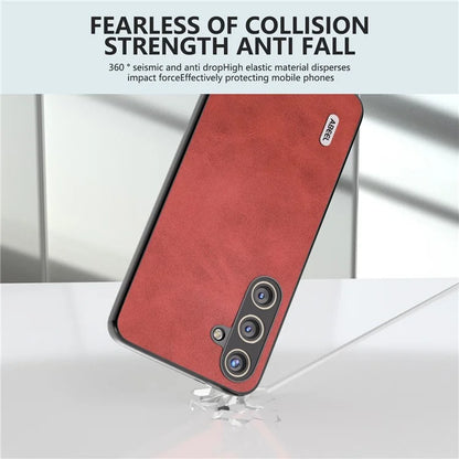 ABEEL For Samsung Galaxy S24 Shockproof Phone Case Leather Coated TPU+PC Cover