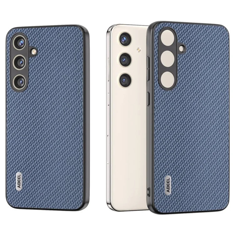ABEEL for Samsung Galaxy S24 Carbon Fiber Texture Case PU Leather+PC+TPU Protective Phone Cover