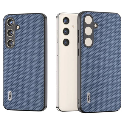 ABEEL for Samsung Galaxy S24 Carbon Fiber Texture Case PU Leather+PC+TPU Protective Phone Cover