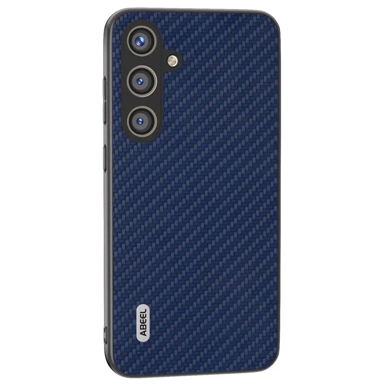 ABEEL for Samsung Galaxy S24 Carbon Fiber Texture Case PU Leather+PC+TPU Protective Phone Cover