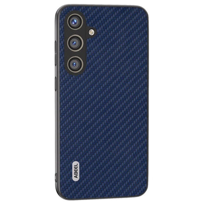 ABEEL for Samsung Galaxy S24 Carbon Fiber Texture Case PU Leather+PC+TPU Protective Phone Cover