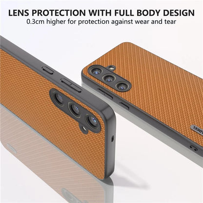 ABEEL for Samsung Galaxy S24 Carbon Fiber Texture Case PU Leather+PC+TPU Protective Phone Cover