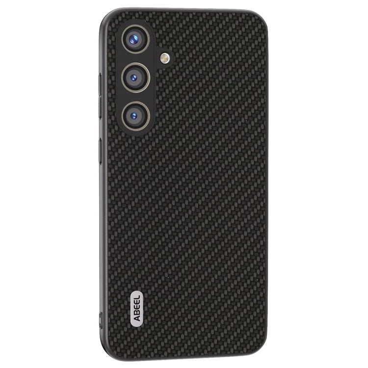 ABEEL for Samsung Galaxy S24 Carbon Fiber Texture Case PU Leather+PC+TPU Protective Phone Cover