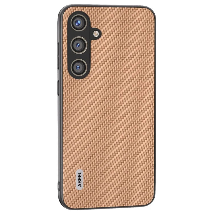 ABEEL for Samsung Galaxy S24 Carbon Fiber Texture Case PU Leather+PC+TPU Protective Phone Cover