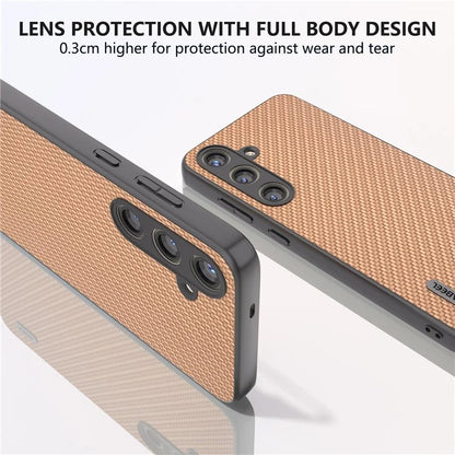 ABEEL for Samsung Galaxy S24 Carbon Fiber Texture Case PU Leather+PC+TPU Protective Phone Cover
