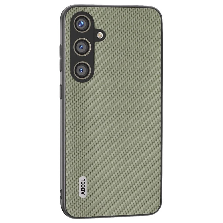 ABEEL for Samsung Galaxy S24 Carbon Fiber Texture Case PU Leather+PC+TPU Protective Phone Cover