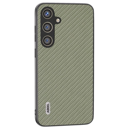 ABEEL for Samsung Galaxy S24 Carbon Fiber Texture Case PU Leather+PC+TPU Protective Phone Cover