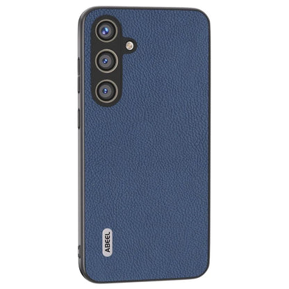 ABEEL For Samsung Galaxy S24 Cowhide Leather Case Soft TPU Hard PC Hybrid Phone Cover