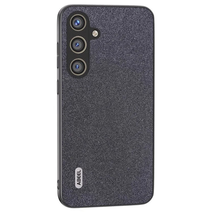 ABEEL For Samsung Galaxy S24 Phone Case Glitter PU Leather Coated TPU+PC Cover