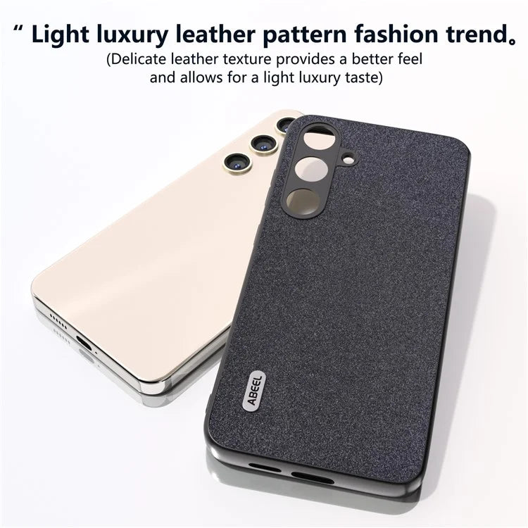 ABEEL For Samsung Galaxy S24 Phone Case Glitter PU Leather Coated TPU+PC Cover