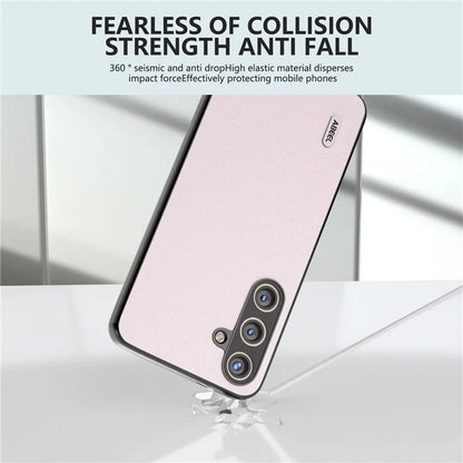 ABEEL For Samsung Galaxy S24 Phone Case Glitter PU Leather Coated TPU+PC Cover