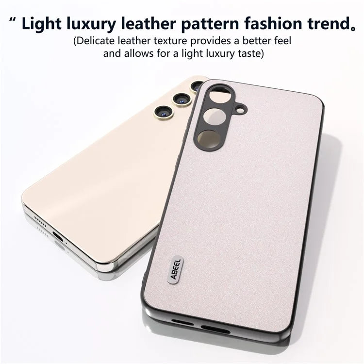 ABEEL For Samsung Galaxy S24 Phone Case Glitter PU Leather Coated TPU+PC Cover